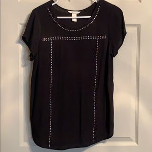 Black w/ studded detail HM blouse